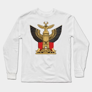 background, Eagle flag of Egypt, Cultural Fusion & Symbolic Power Long Sleeve T-Shirt